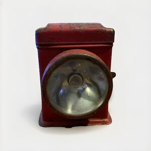Vintage Niagra “Electric Lantern " Searchlight Red Flashlight Train Lamp Antique